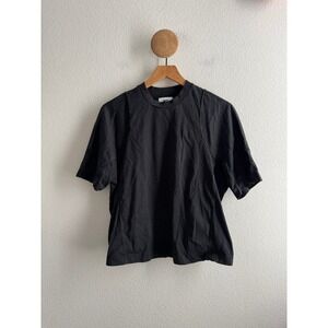 Y-3 Yohji Yamamoto Adidas Black Paneled Logo T-Shirt Size 2XS